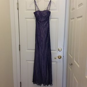 Beaded long evening gown